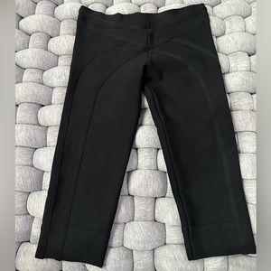 Herve Leger cropped black leggings size extra small